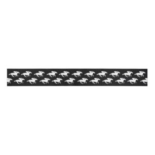 Ruban Gros-grain do-it-yourself Chevaux de course blancs sur n'impo