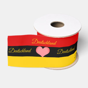 Ruban Gros-grain Drapeau Allemand Ruban Tricolor, Coeurs, Amour All
