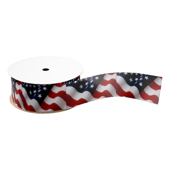 Ruban Gros-grain Drapeau américain onduleux (Bobine)