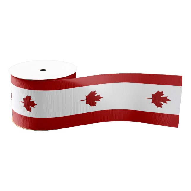 Ruban Gros-grain Drapeau canadien (Bobine)