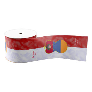 Ruban Gros-grain Drapeau d'ange arménien rouge blanc texte personna