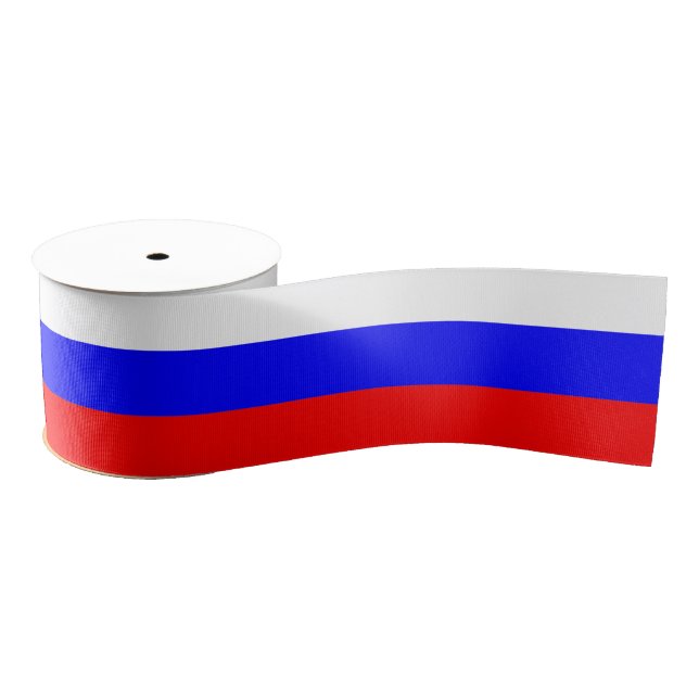 Ruban Gros-grain Drapeau de la Russie / Bleu blanc rouge (Bobine)
