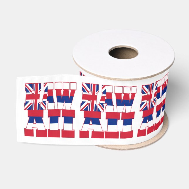 Ruban Gros-grain Drapeau de l'État d'Hawaii patriotique (Bobine)