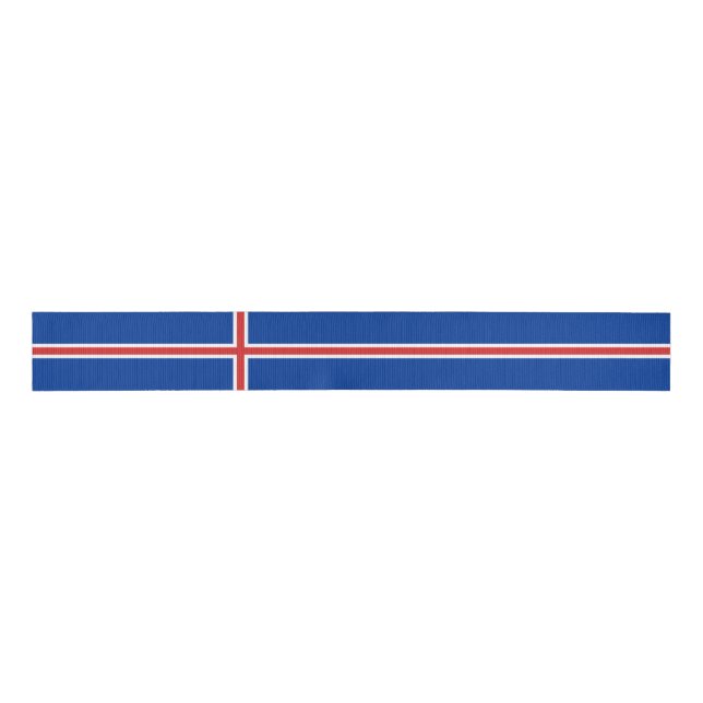 Ruban Gros-grain Drapeau de l'Islande (Devant)