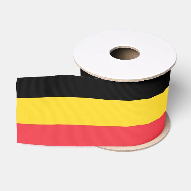 Ruban Gros-grain Drapeau du Royaume de Belgique Tirages horizontaux (Bobine)