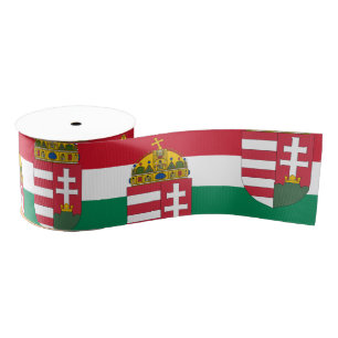 Ruban Gros-grain Drapeau hongrois, Emlem & Hongrie parti /sports