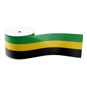 Ruban Gros-grain Drapeau jamaïcain couleurs ruban, reggae, Jamaïque