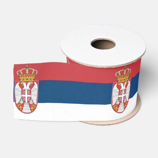 Ruban Gros-grain Drapeau serbe (Bobine)