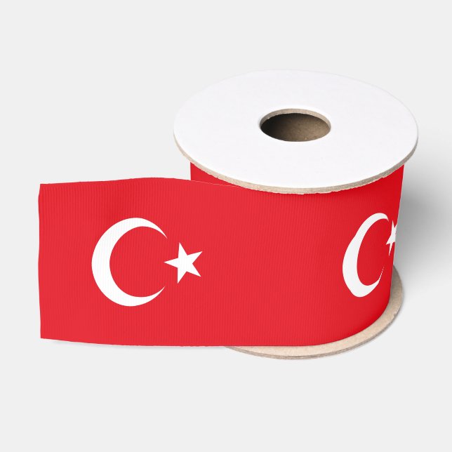 Ruban Gros-grain Drapeau turc et voyage en Turquie, vacances/sports (Bobine)