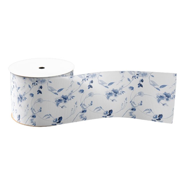 Ruban Gros-grain Dusty Blue Fine Art Floral Wedding (Bobine)