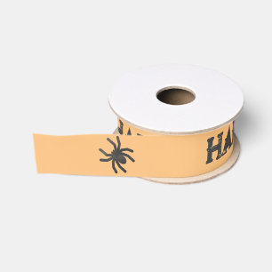 Ruban Gros-grain Éffrayant Spider Halloween heureux