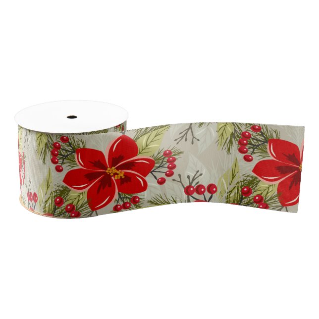 Ruban Gros-grain Elegant Christmas/Holiday (Bobine)
