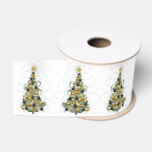Elegant Gold Christmas tree ,ribbon 