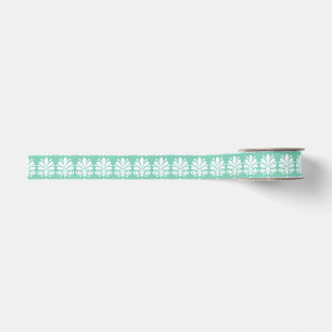 Ruban Gros-grain Élégant modèle de damas fleuri Shell