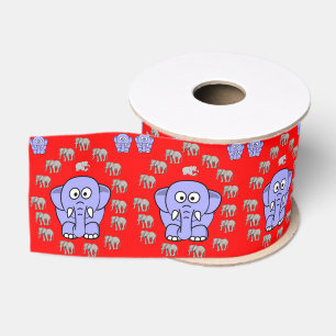 Ruban Gros-grain éléphants décoratifs en ruban