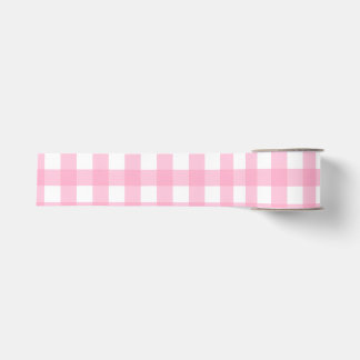 Ruban Gros-grain Ensemble de papier cadeau à carreaux et à pois ros