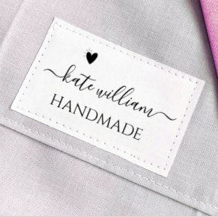 Ruban Gros-grain Étiquette de vêtements à script personnalisé pour