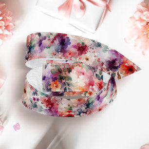 Ruban Gros-grain Fée Anniversaire Joli Floral Aquarelle