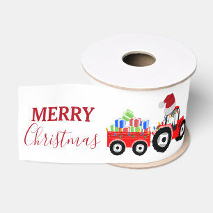 Ruban Gros-grain Ferme de camions Red Christmas Truck