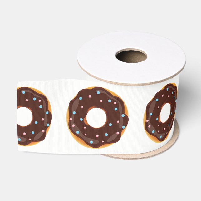 Ruban Gros-grain Fête d'anniversaire à thème Donut (Bobine)