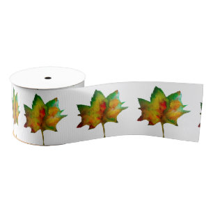 Ruban Gros-grain Feuille d'automne