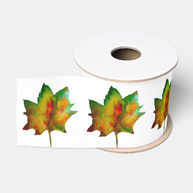 Ruban Gros-grain Feuille d'automne (Bobine)