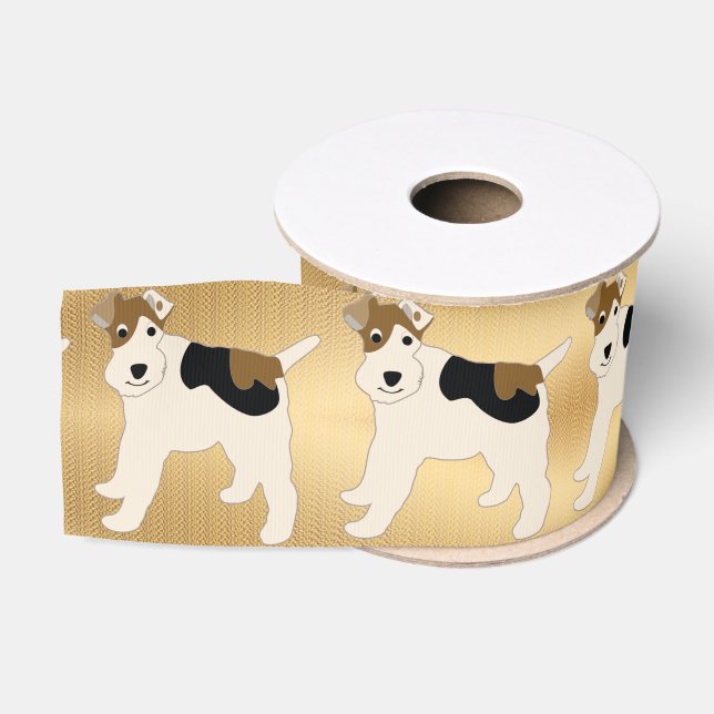 Ruban Gros-grain Fil de dessin Fox Terrier (Bobine)