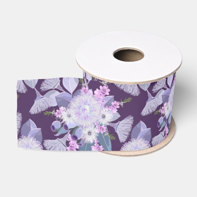 Ruban Gros-grain Floraison de fleurs Bush australiennes (Bobine)