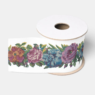 Ruban Gros-grain Floral vintage
