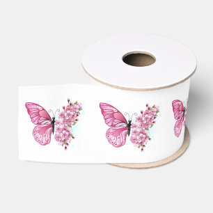 Ruban Gros-grain Flower Butterfly