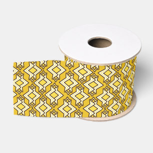 Ruban Gros-grain Fond d'écran Art Déco Motif, Or moutarde