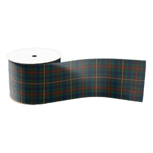 Ruban Gros-grain Fraser Chasse Tartan Plaid Motif