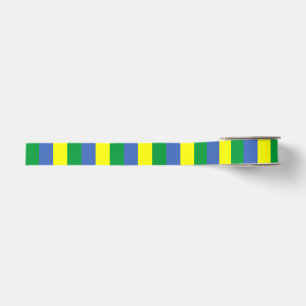 Ruban Gros-grain gabon drapeau rayures symbole du pays vert bleu ja