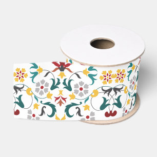 Ruban Gros-grain Géométrie Vintage Motif Classique Intriqué Mariage