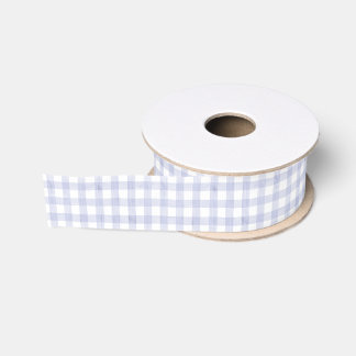 Ruban Gros-grain Gingham Bleu Aquarelle