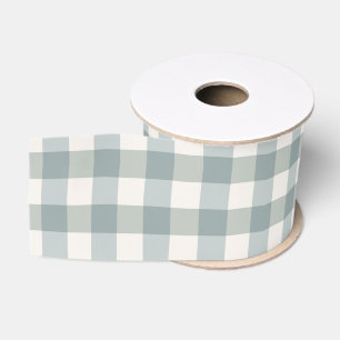 Ruban Gros-grain Green Plaid En vichy Country Farmhouse Simple