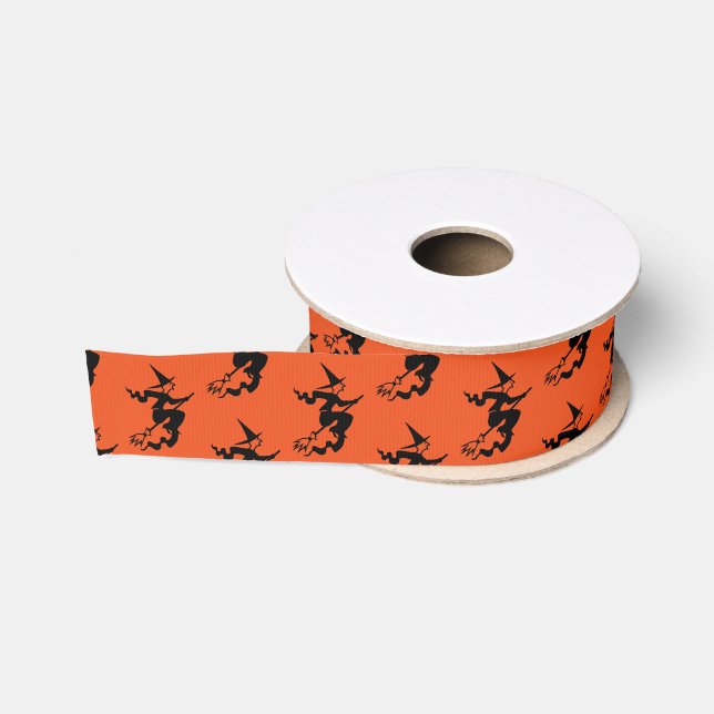 Ruban Gros-grain Halloween Grosgrain Ribbon-Witch (Bobine)
