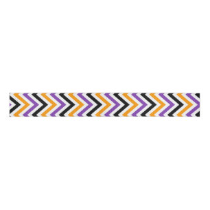 Ruban Gros-grain Halloween Zigzag – Motif saisonnier audacieux
