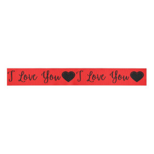 Ruban Gros-grain I Love You Black Valentine's Grosgrain Ribbon