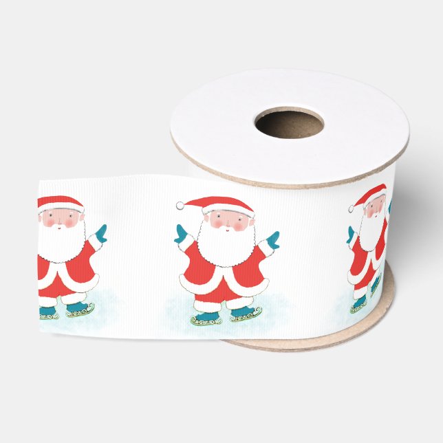 Ruban Gros-grain Idées cadeaux de Noël de patinage (Bobine)