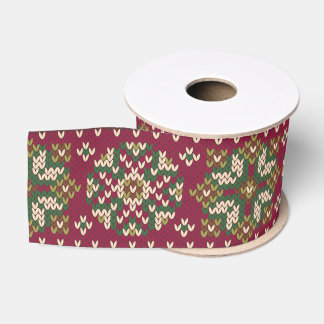 Ruban Gros-grain Jacquard de Noël