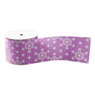 Ruban Gros-grain Japonais Asanoha motif - orchidée