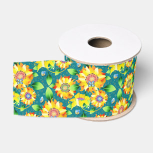 Ruban Gros-grain Jardin de Sunflower