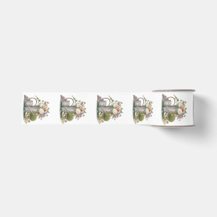 Ruban Gros-grain Jardin fleuri Vintage