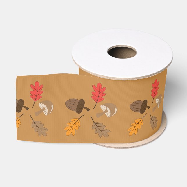 Ruban Gros-grain Joli ruban motif automne (Bobine)
