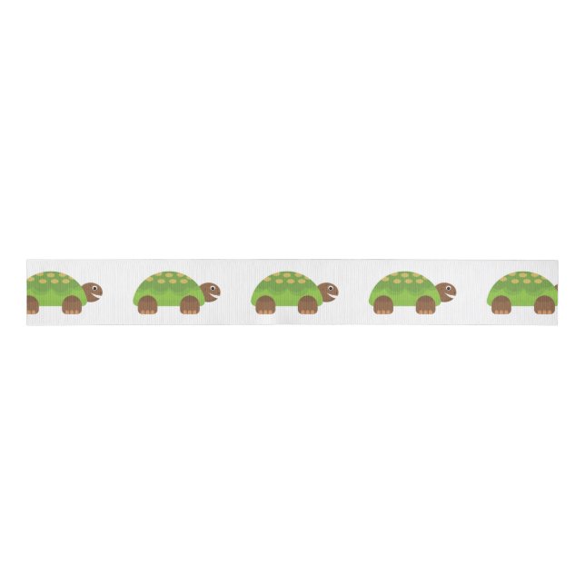 Ruban Gros-grain Joyeuse tortue souriante Thunder_Cove (Devant)