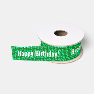 Ruban Gros-grain Joyeux Anniversaire Vert