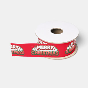 Ruban Gros-grain Joyeux Noël personnalisé