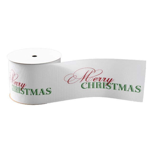 Ruban Gros-grain Joyeux ruban cadeau de Noël (Bobine)