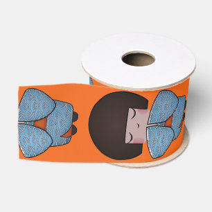 Ruban Gros-grain kokeshi seigai